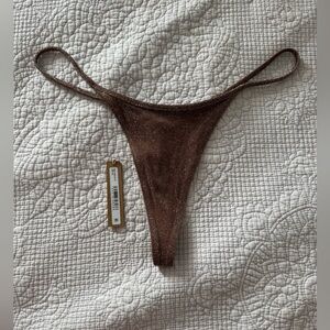 Skims Glitter Swim String Thong Bottom